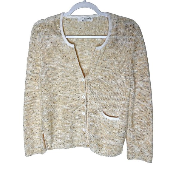 Amina Rubinacci | Boucle Sequin Knit Cardigan - Picture 1 of 8